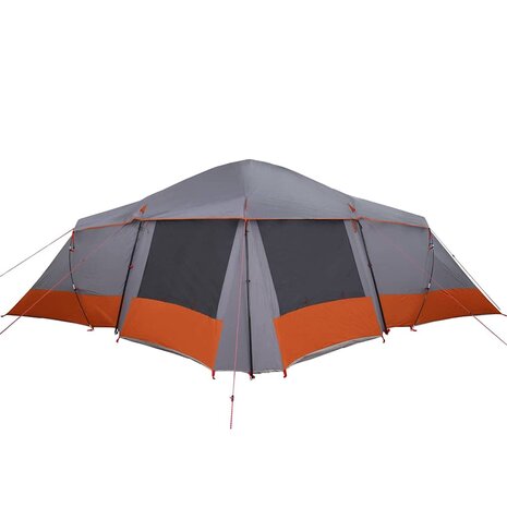 Gezinstent met dak Grijs en Oranje 721 x 335 x 212 cm 6
