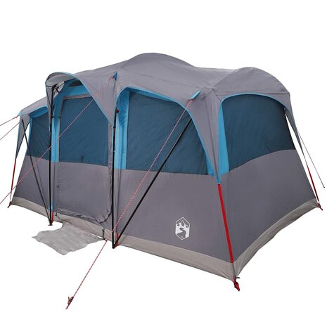 Gezinstent Blauw en Grijs 435 x 255 x 216 cm Polyester en staal 2