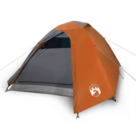 Koepeltent 3-persoons waterdicht oranje 2