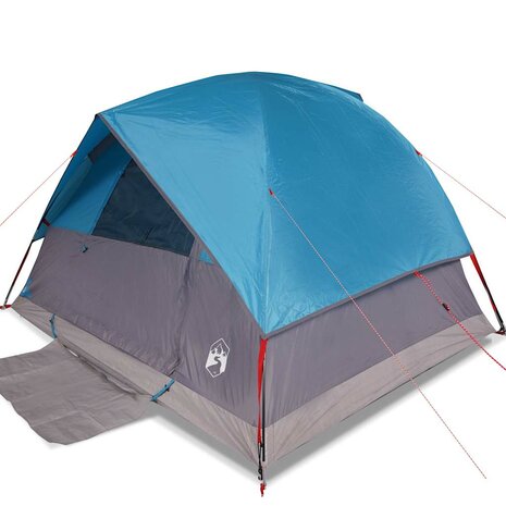 Koepeltent 6-persoons waterdicht blauw 2