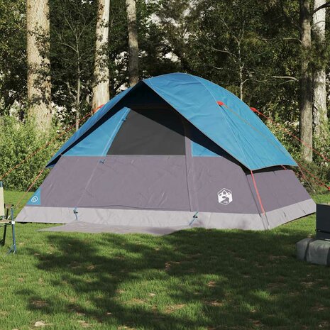Koepeltent 6-persoons waterdicht blauw 3