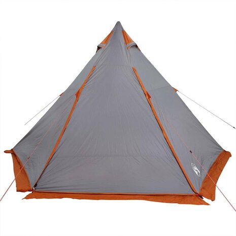Tipi Tent 6-persoons waterdicht grijs en oranje 6