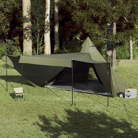 Tipi Tent 8-persoons waterdicht olijfgroen 1