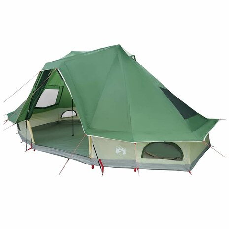 Tipi Tent met dak met opslag Groen 466 x 310 x 240 cm taft 2