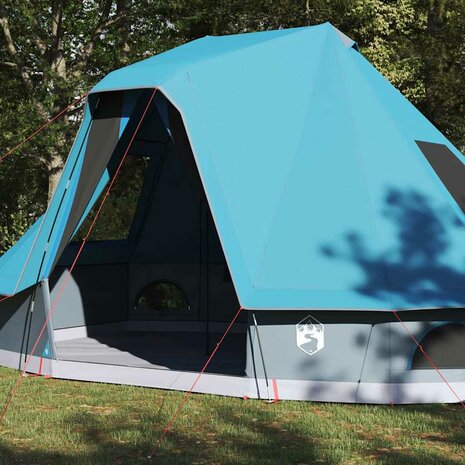Tipi Tent met dak met opslag Blauw 466 x 310 x 240 cm taft 3