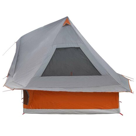 Tipi Tent met dak Grijs en Oranje 466 x 310 x 240 cm taft 5