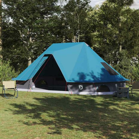 Tipi Tent met dak met opslag Blauw 680 x 430 x 270 cm taft 1