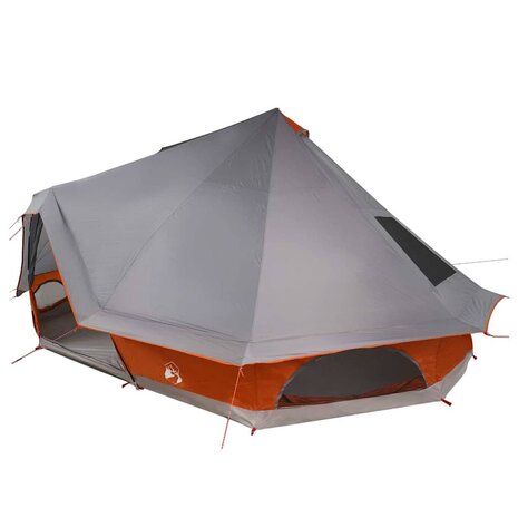 Tipi Tent met dak Grijs en Oranje 680 x 430 x 270 cm taft 2