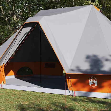 Tipi Tent met dak Grijs en Oranje 680 x 430 x 270 cm taft 3