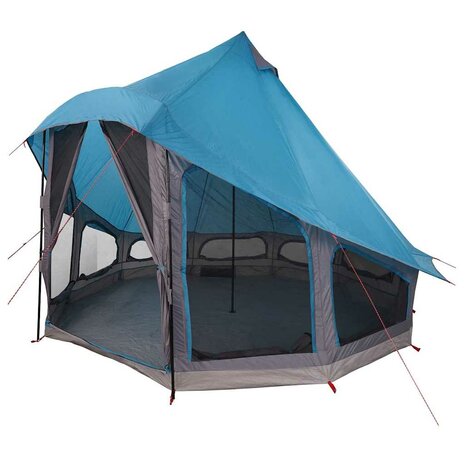 Tipi Tent met dak met opslag Blauw 404 x 370 x 270 cm taft 2