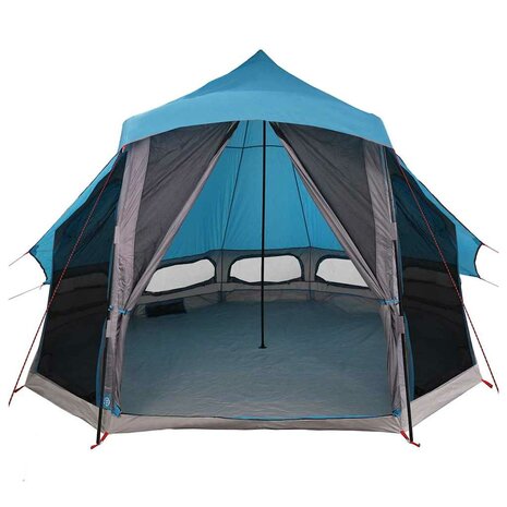 Tipi Tent met dak met opslag Blauw 404 x 370 x 270 cm taft 4