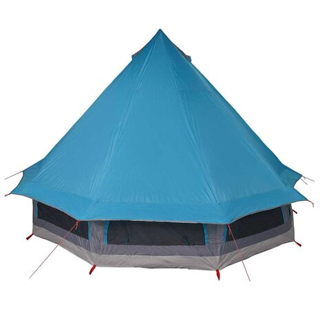 Tipi Tent met dak met opslag Blauw 404 x 370 x 270 cm taft 6