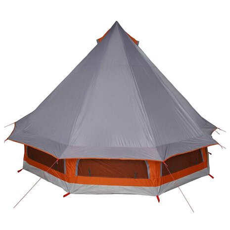 Tipi Tent met dak Grijs en Oranje 404 x 370 x 270 cm taft 6