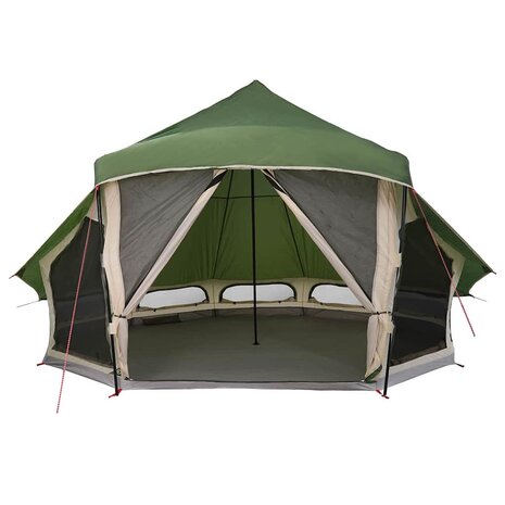 Tipi Tent met dak met opslag Groen 508 x 470 x 300 cm taft 4