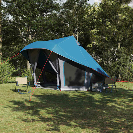 Tipi Tent met dak met opslag Blauw 508 x 470 x 300 cm taft 1