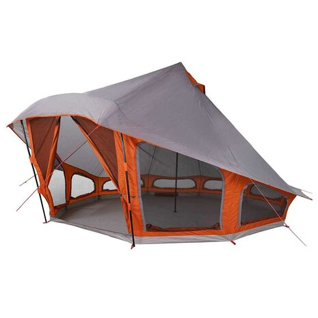 Tipi Tent met dak Grijs en Oranje 508 x 470 x 300 cm taft 2