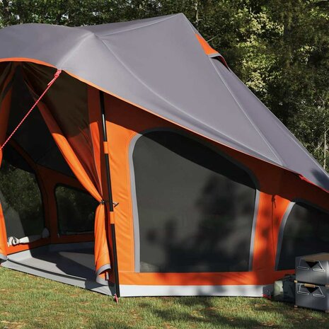 Tipi Tent met dak Grijs en Oranje 508 x 470 x 300 cm taft 3