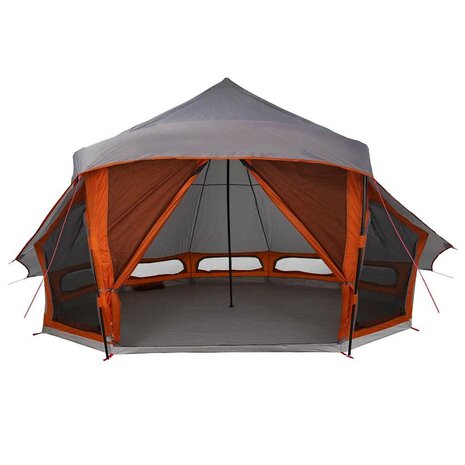 Tipi Tent met dak Grijs en Oranje 508 x 470 x 300 cm taft 4