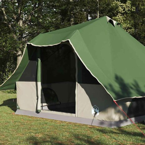 Tipi Tent met dak met opslag Groen 358 x 296 x 258 cm taft 3