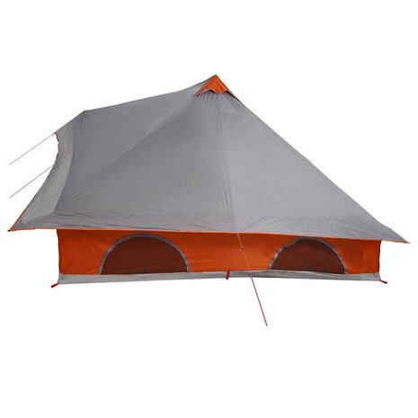 Tipi Tent met dak Grijs en Oranje 358 x 296 x 258 cm taft 5