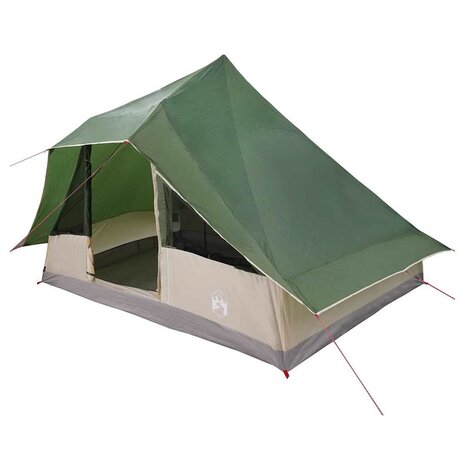 Tipi Tent met dak met opslag Groen 364 x 281 x 257 cm taft 2