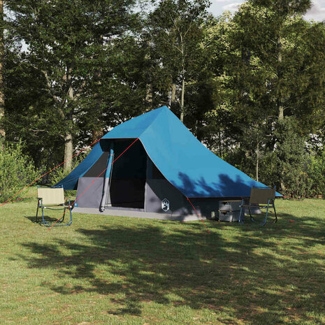 Tipi Tent met dak met opslag Blauw 364 x 281 x 257 cm taft 1