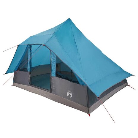 Tipi Tent met dak met opslag Blauw 364 x 281 x 257 cm taft 2