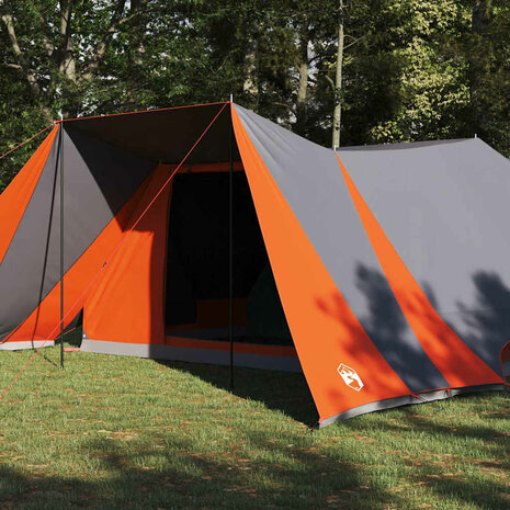 Tipi Tent met dak Grijs en Oranje 660 x 456 x 200 cm taft 3