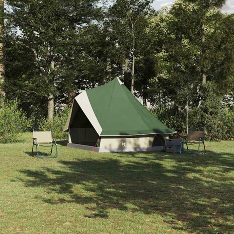 Tipi Tent met dak met opslag Groen 400 x 346 x 250 cm taft 1