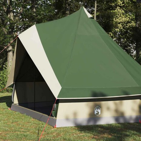 Tipi Tent met dak met opslag Groen 400 x 346 x 250 cm taft 3