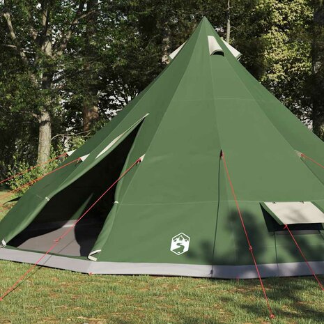 Tipi Tent met dak met opslag Groen 560 x 560 x 300 cm taft 3