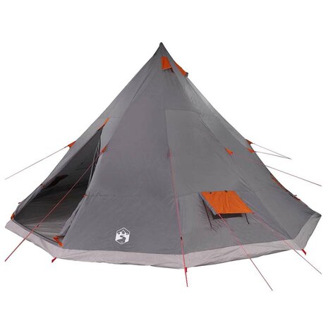 Tipi Tent met dak Grijs en Oranje 560 x 560 x 300 cm taft 2