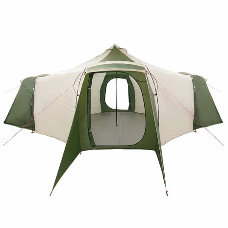 Tipi Tent met dak met opslag Groen 492 x 492 x 275 cm taft 4