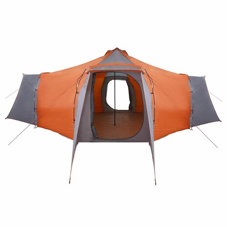 Tipi Tent met dak Grijs en Oranje 492 x 492 x 275 cm taft 4