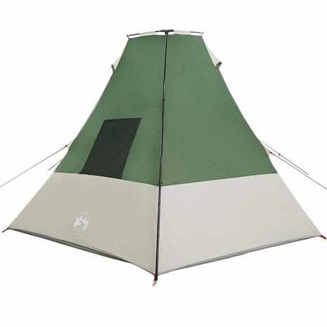 Tipi Tent met dak met opslag Groen 383 x 338 x 217 cm taft 5