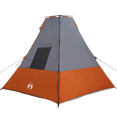 Tipi Tent met dak Grijs en Oranje 383 x 338 x 217 cm taft 5