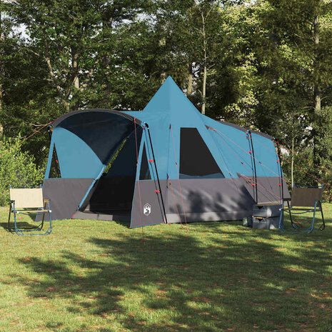 Tipi Tent 8-Persoon met dak Blauw 720 x 465 x 295 cm 1