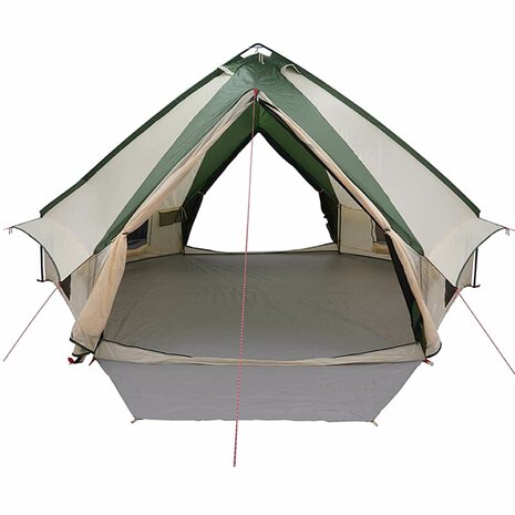 Tipi Tent voor 10 Personen Groen en Wit 490 x 410 x 210 cm 5