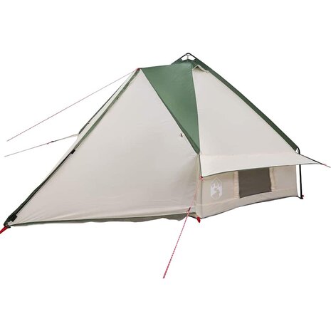 Tipi Tent 8-Persoon met dak Groen en Wit 490 x 410 x 210 cm 4