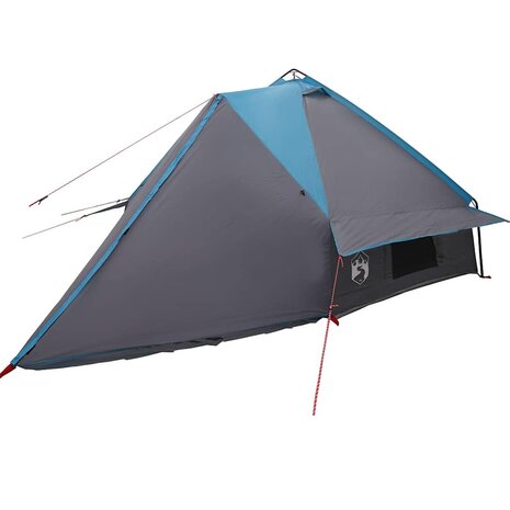 Tipi Tent 8-Persoon met dak Blauw en Grijs 490 x 410 x 210 cm 4