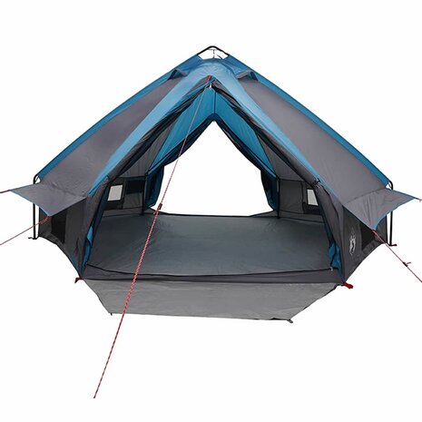 Tipi Tent 8-Persoon met dak Blauw en Grijs 490 x 410 x 210 cm 5