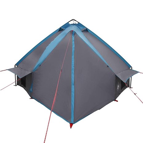 Tipi Tent 8-Persoon met dak Blauw en Grijs 490 x 410 x 210 cm 7