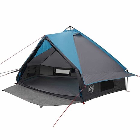 Tipi Tent voor 6 Personen Blauw en Grijs 431 x 366 x 185 cm 2