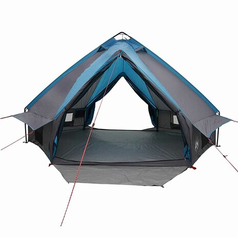 Tipi Tent voor 6 Personen Blauw en Grijs 431 x 366 x 185 cm 5