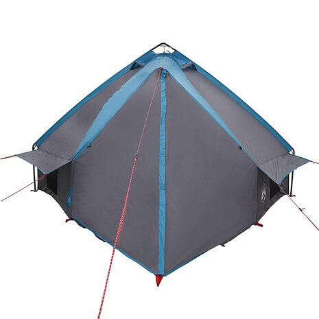 Tipi Tent voor 6 Personen Blauw en Grijs 431 x 366 x 185 cm 7
