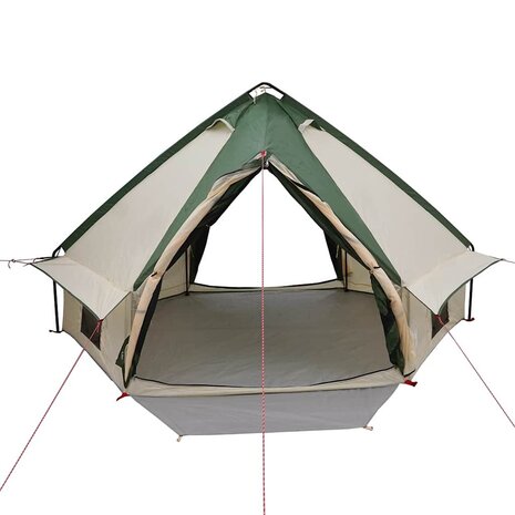 Tipi Tent voor 4 Personen Groen en Grijs 490 x 410 x 210 cm 5