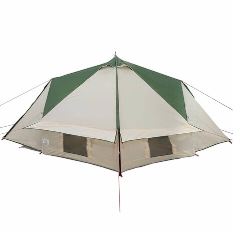 Tipi Tent voor 4 Personen Groen en Grijs 490 x 410 x 210 cm 6
