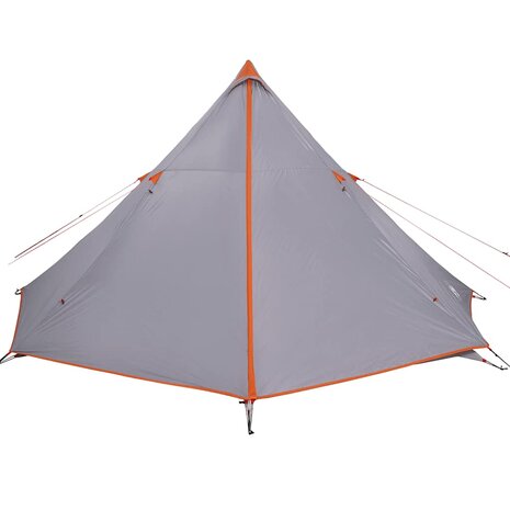 Tipi Tent voor gezin 8-persoons waterdicht grijs en oranje 6