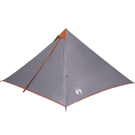 Tipi Tent voor gezin 7-persoons waterdicht grijs en oranje 4