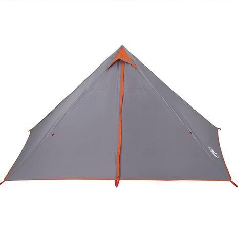 Tipi Tent voor gezin 7-persoons waterdicht grijs en oranje 5